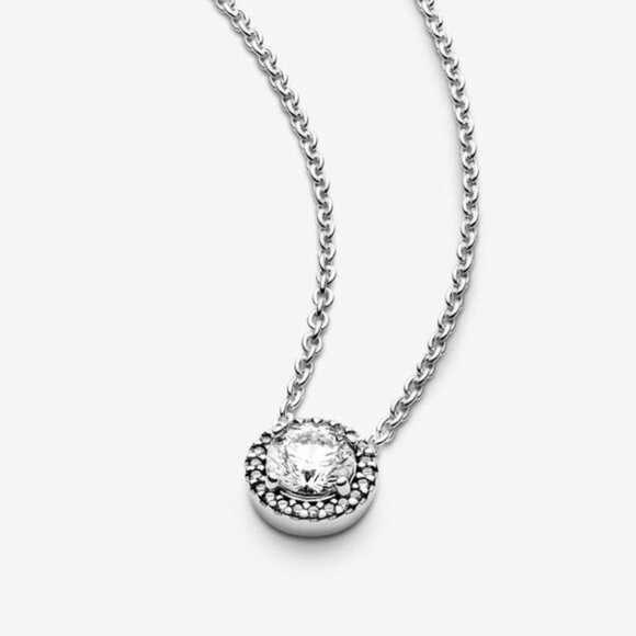 Pandora Sterling Silver Round Halo Necklace - Picture 5 of 11